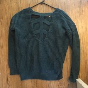 Urban Outfitters Chunky Teal Knit Sweater